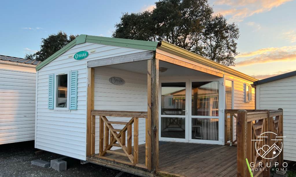 Mobihome O´hara con medio porche en camping